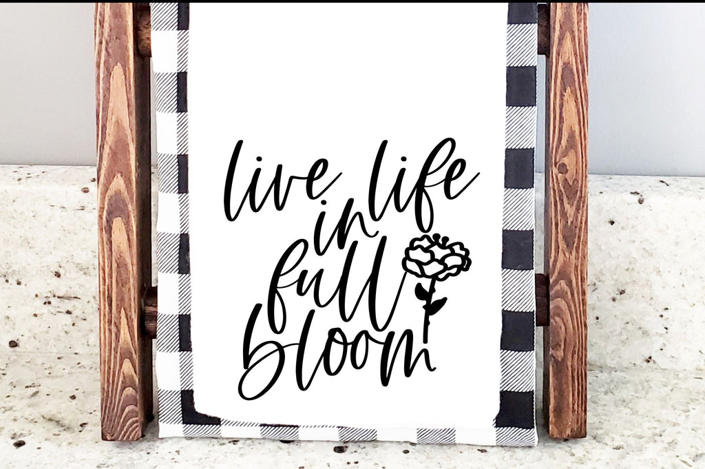 Live Life In Full Bloom Svg, Png, Dxf | Spring Design - So Fontsy