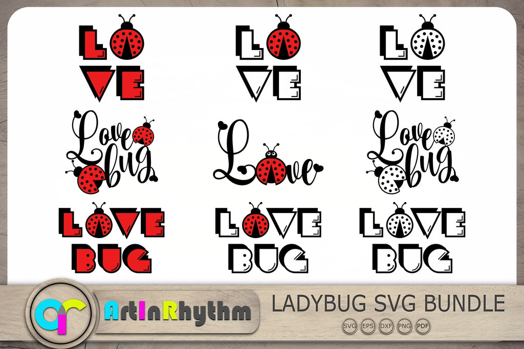 Love Bug Svg Cut Files, Love Bug Svg, Lady Bugs Svg, Love Svg, Happy ...