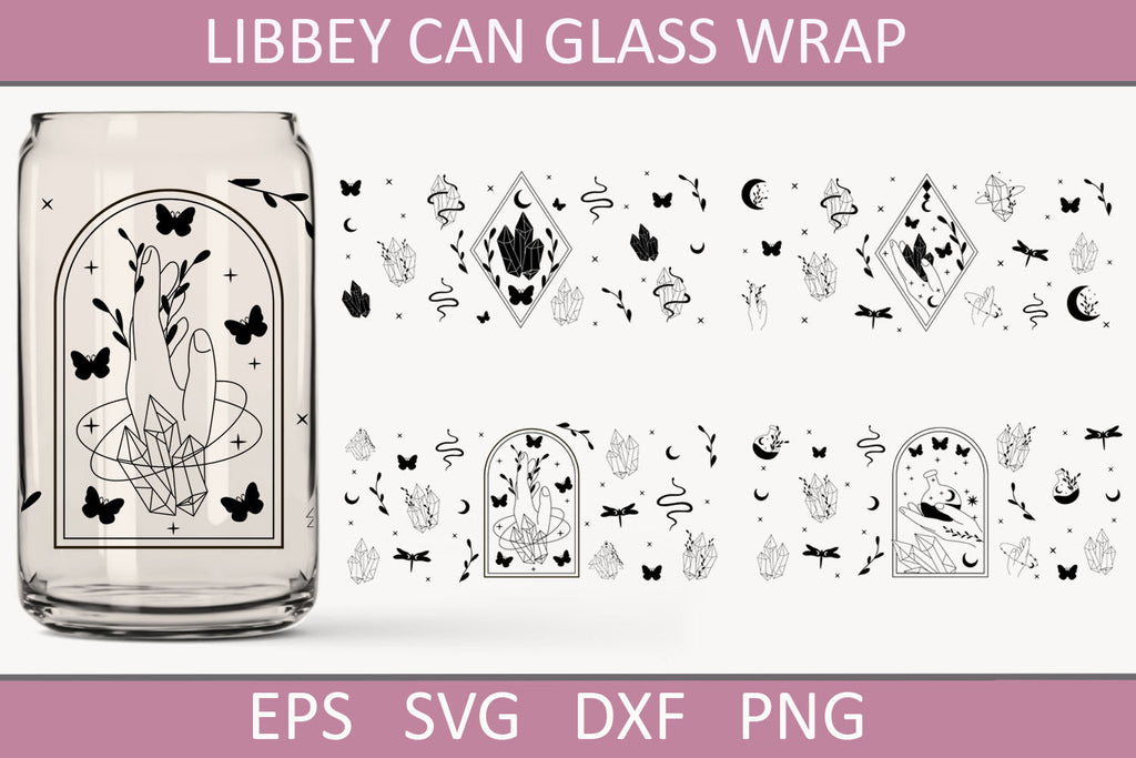 Beer Can Glass Wrap Bundle 20 SVG Designs for Libbey Glass - So Fontsy