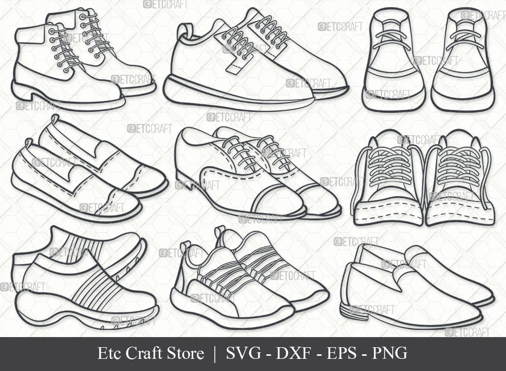 Man Shoes Drawing Vector Hand Drawing Illustration Men Fashion