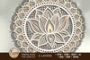 Mandala Lotus Multilayer Laser Cut Files, Round Sign SVG, 3D Designs SVG LaserCutano