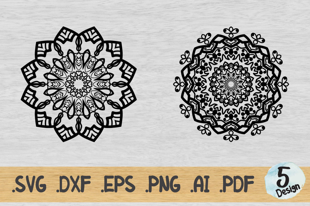 Mandala SVG Collection, Cut File Mandala design dxf - So Fontsy