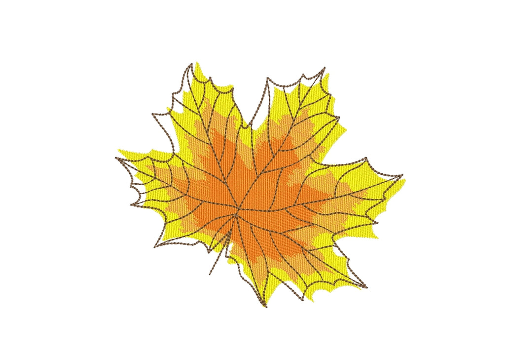 Maple Leaf Embroidery Design, 4 sizes, Instant Download So Fontsy