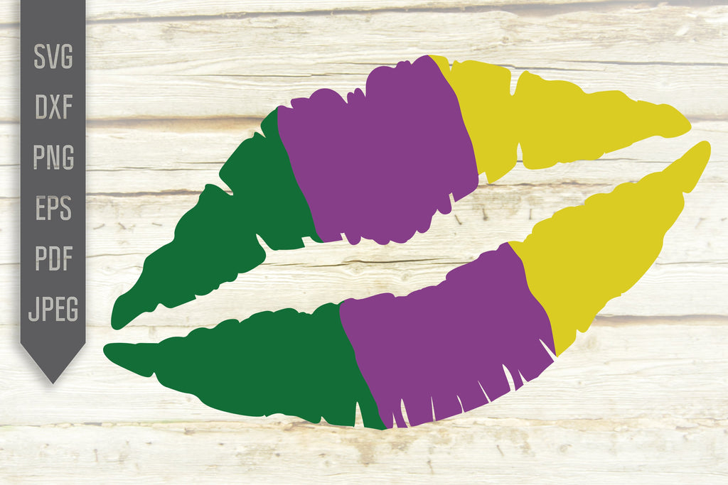 Mardi Gras SVG, Lips Fleur De Lis svg dxf png - Mardi Gras Fat Tuesday