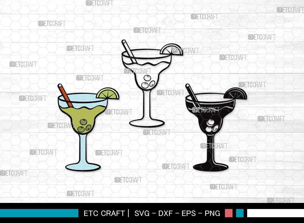 Martini Glass SVG Cut File | Margarita Glass Svg | Wine Glass Svg
