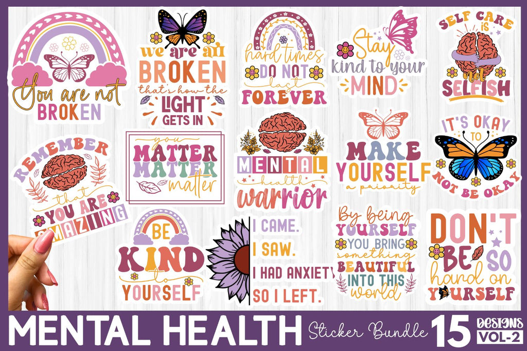 Mental Health Sticker Bundle - So Fontsy