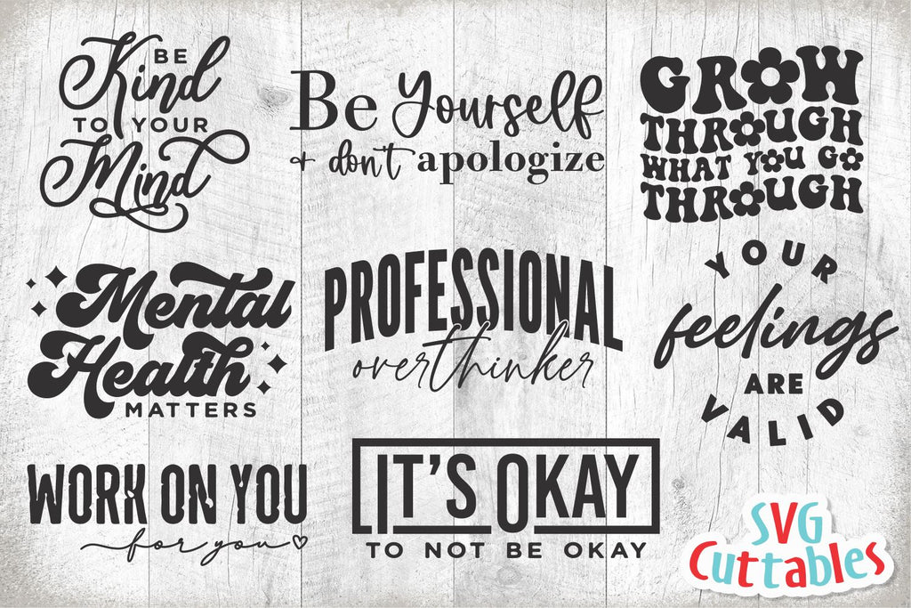 Mental Health SVG Bundle - So Fontsy