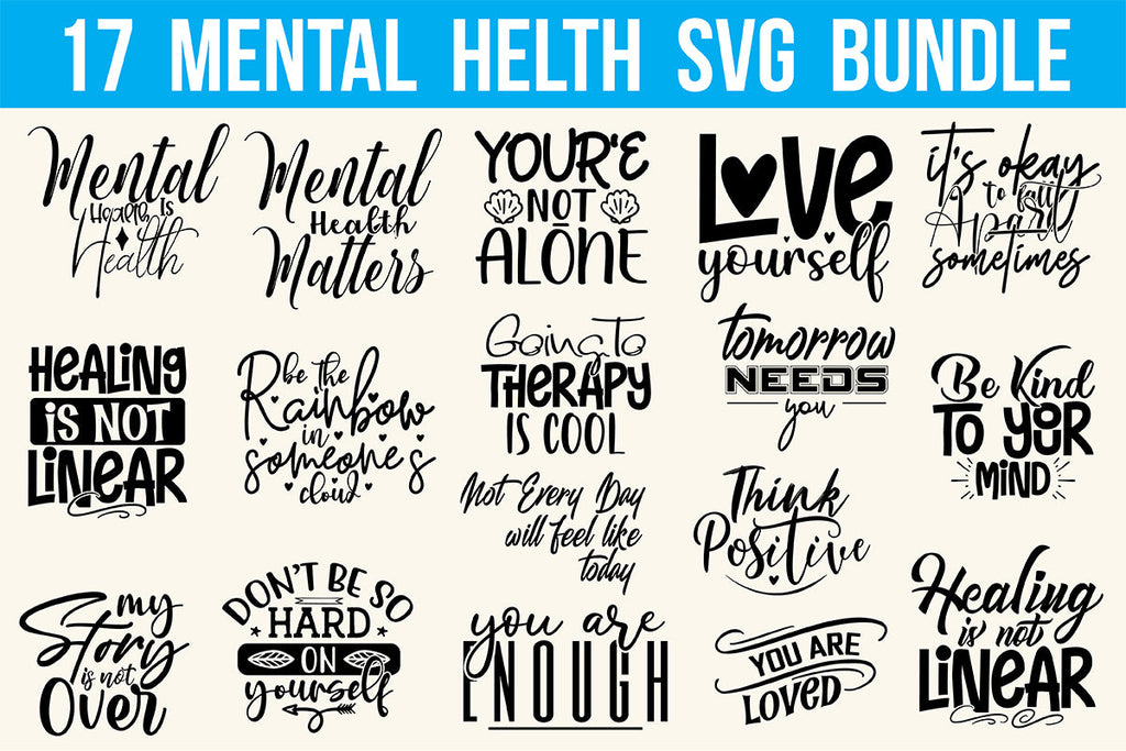 Mental Health SVG Bundle - So Fontsy