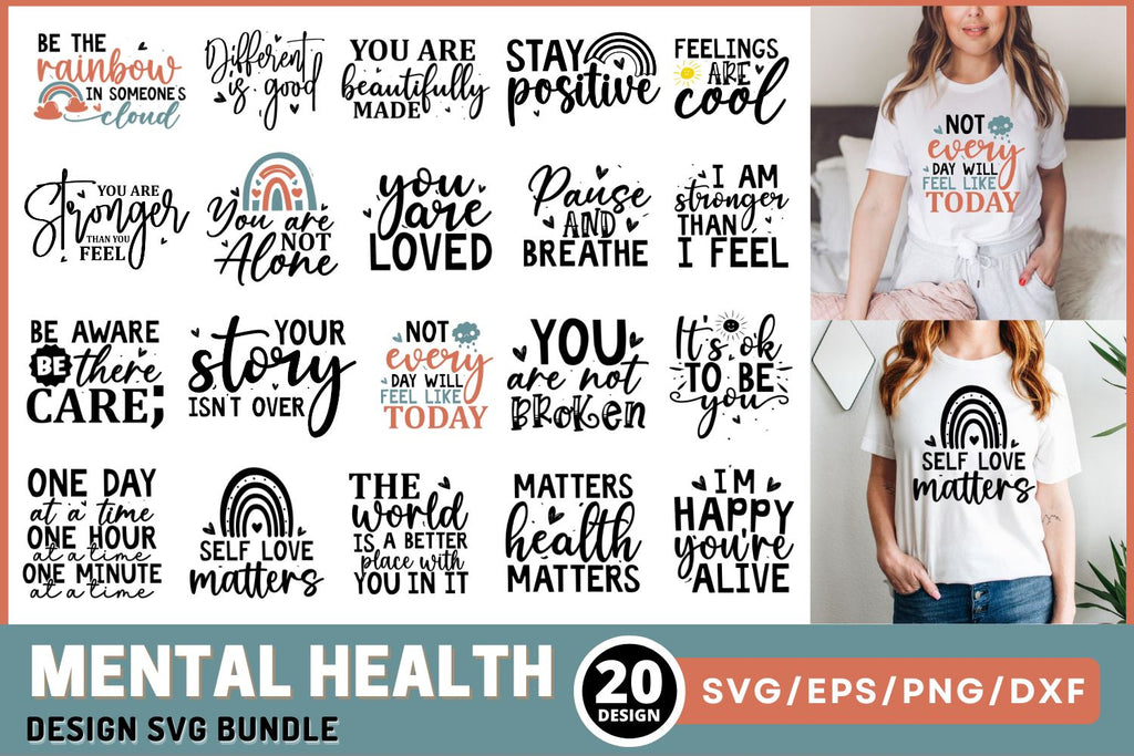 Mental Health SVG Bundle - So Fontsy