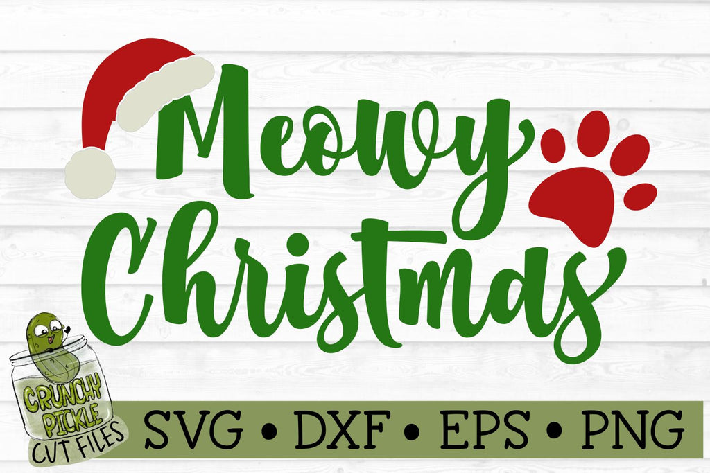 Meowy Christmas Christmas Cat SVG File - So Fontsy