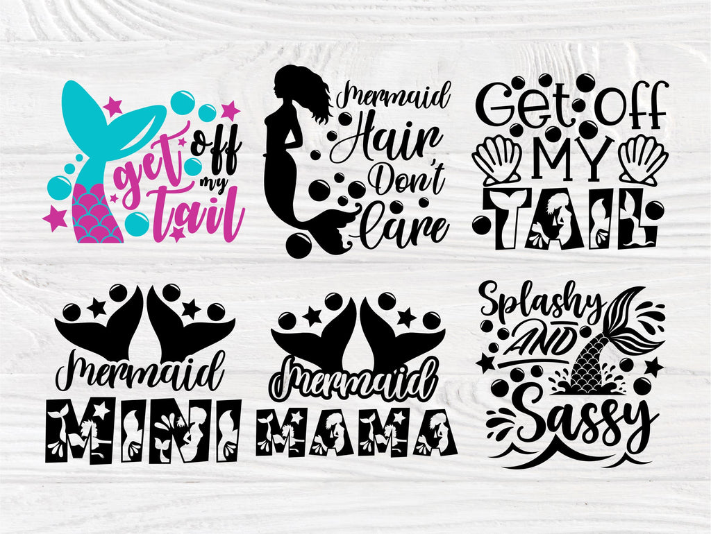 Mermaid SVG Bundle, Mermaid Tail, Mermaid Party - So Fontsy