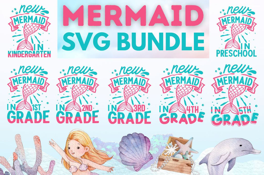 Mermaid SVG Bundle - So Fontsy