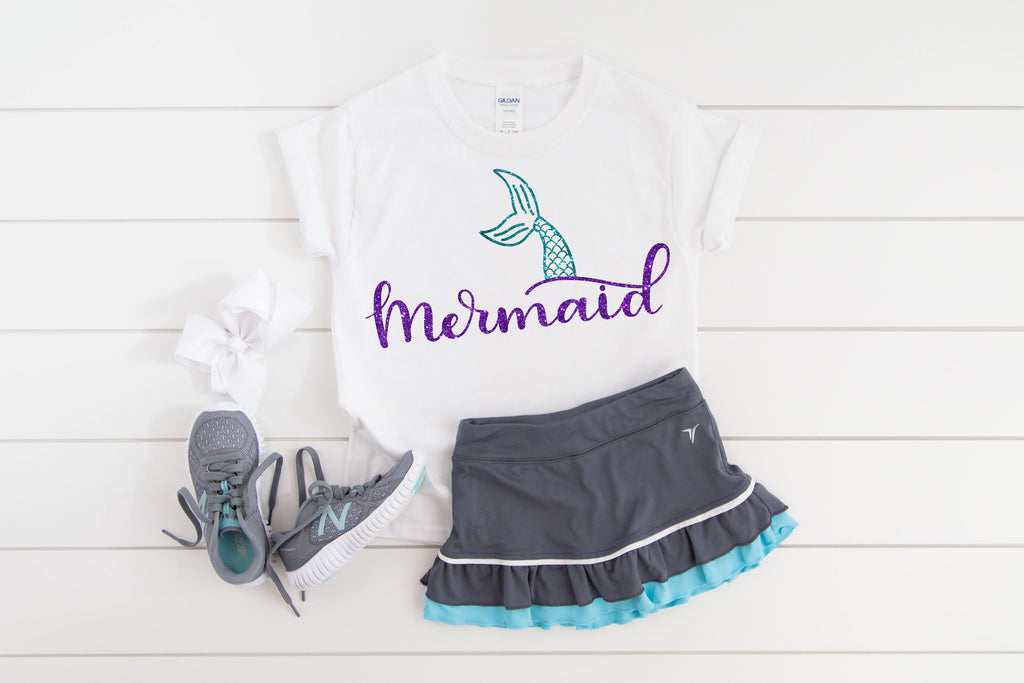Mermaid SVG - Mermaid Tail Cut File, handlettered - So Fontsy