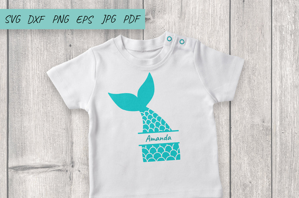 Mermaid Tail SVG, Mermaid monogram SVG - So Fontsy