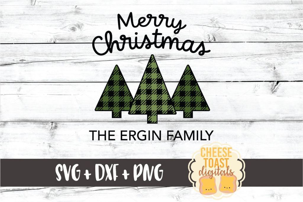 Merry Christmas - Buffalo Plaid Christmas SVG PNG DXF Cut Files - So Fontsy
