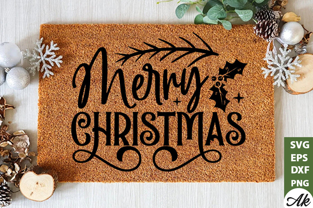 Merry christmas Doormat SVG So Fontsy