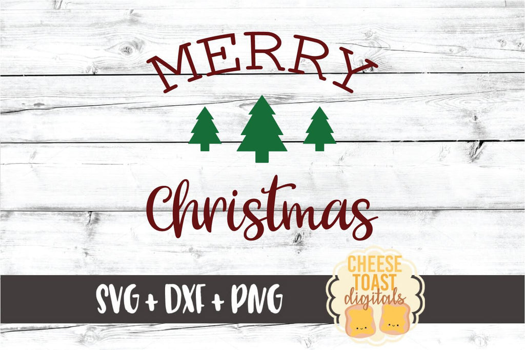 Merry Christmas - Holiday SVG PNG DXF Cut Files - So Fontsy