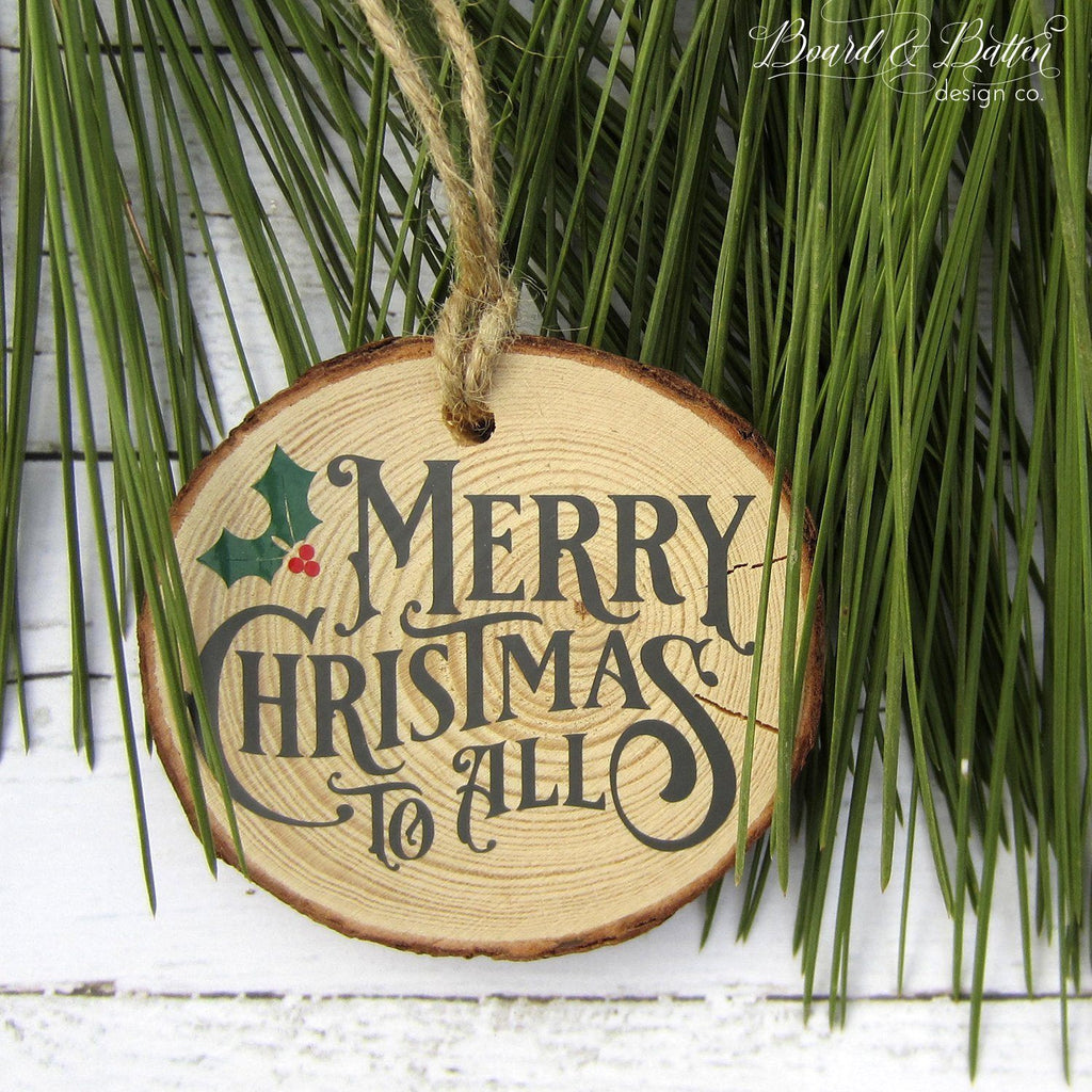 Merry Christmas to All 絵画　アンティーク Merry Christmas to All Vintage Christmas SVG File - So Fontsy