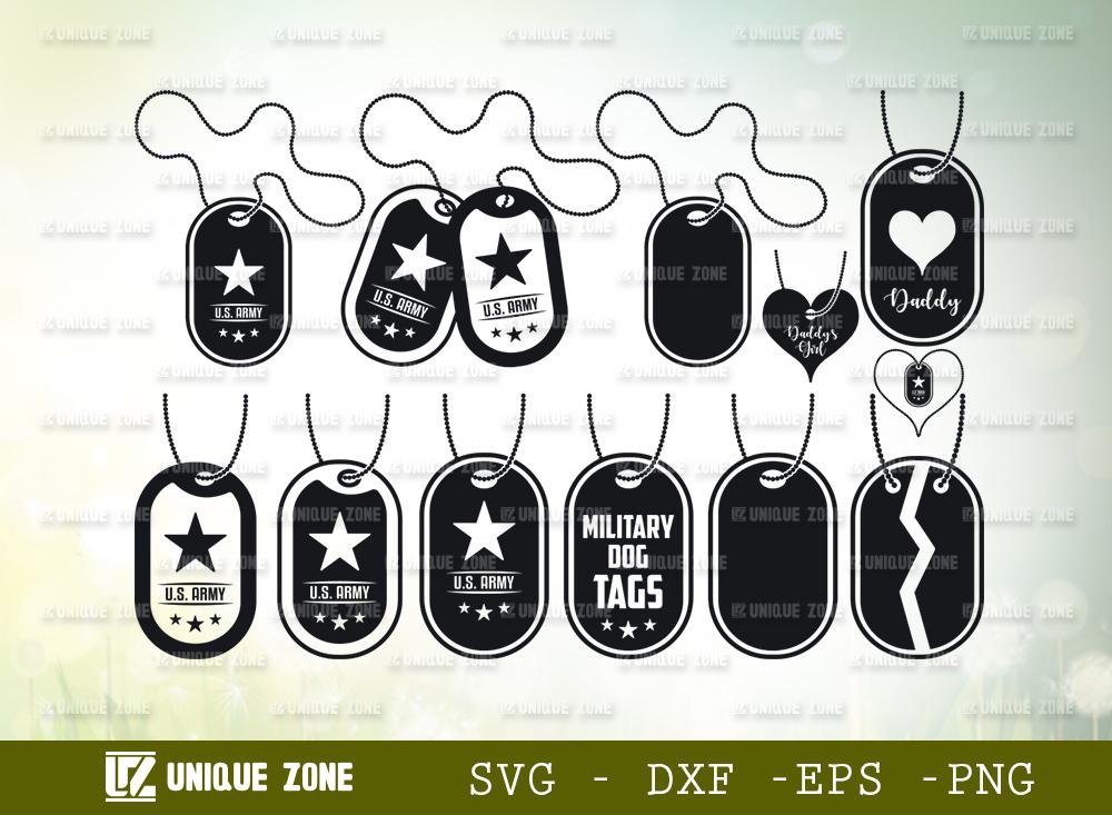 Military Dog Tags Svg US Army Dog Tags Svg US Army Svg Dog