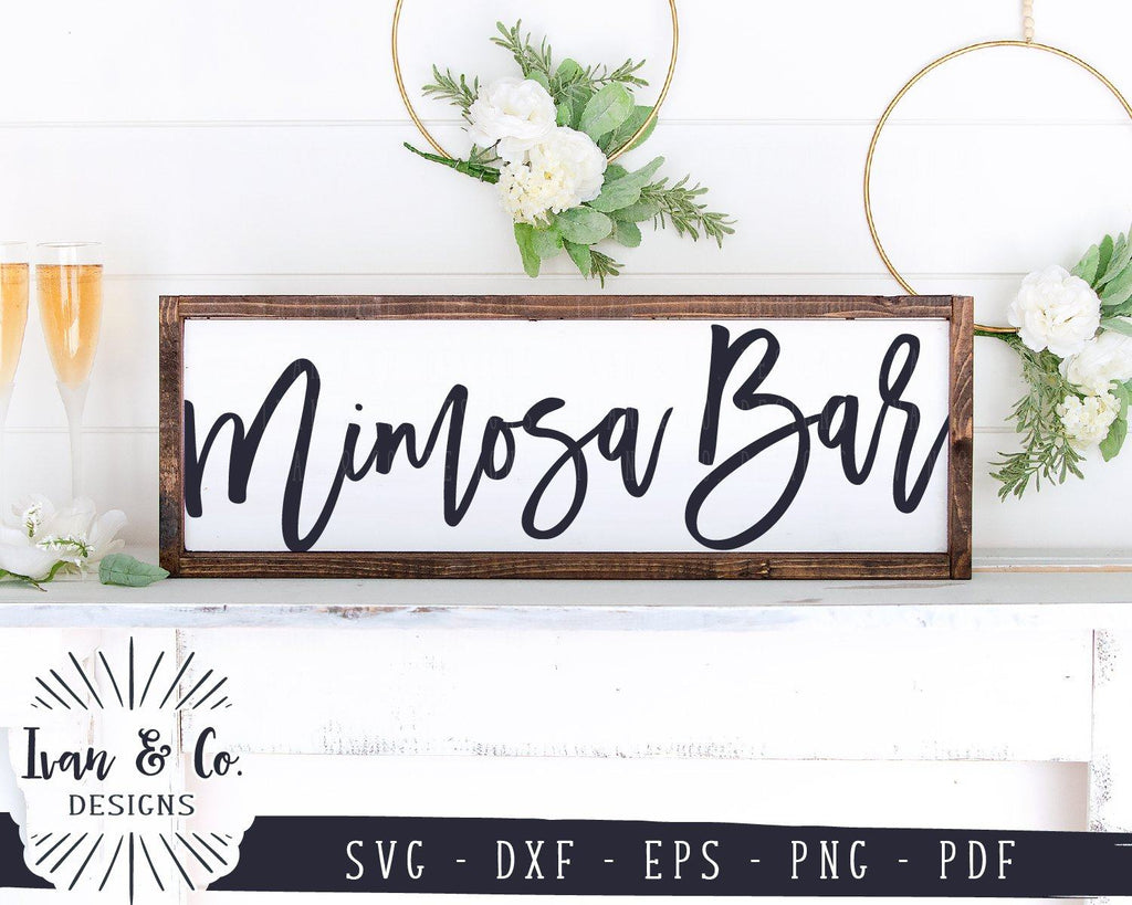 Mimosa Bar Bridal Shower Sign  Printable Greenery Bridal Shower