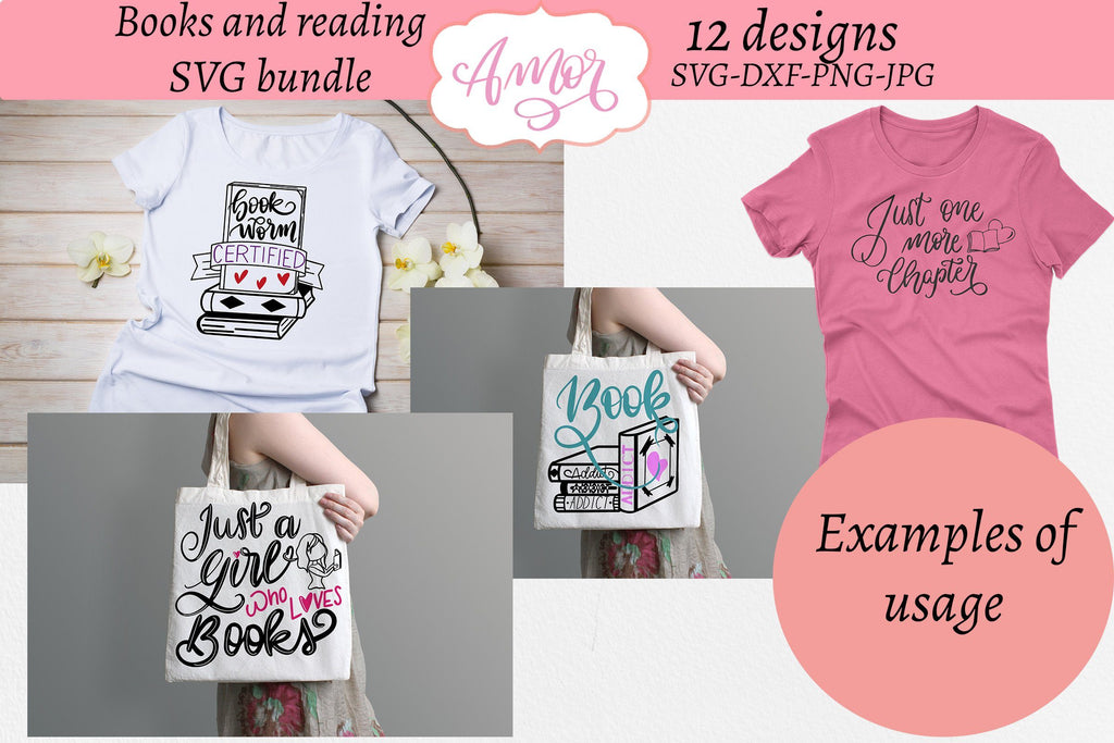 Bookish Stickers SVG Bundle, Books SVG for Bookish Sweatshirt, Book Nook  Reading SVG, Gifts for Readers - So Fontsy