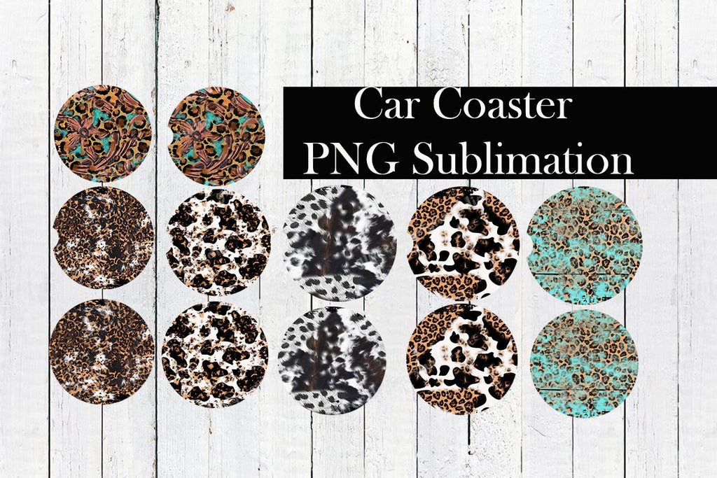 Western Car Coaster Png, Western, Car Coaster Png, Western Png, Cowhide,  Leopard, INSTANT DOWNLOAD, Sublimation Design -  Israel