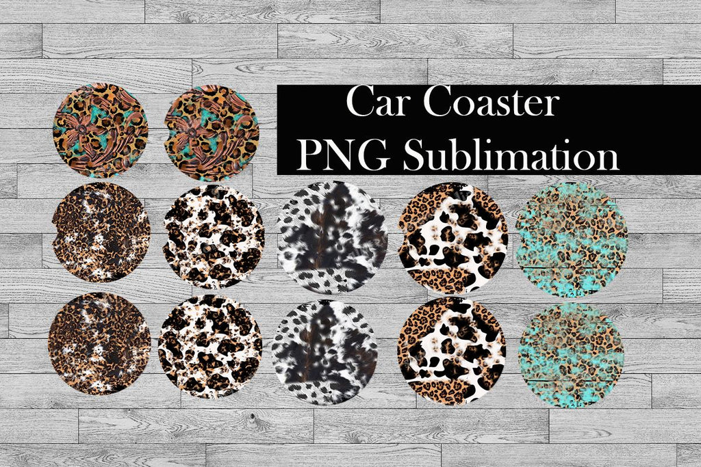 Sublimation Car Coasters Bundle Graphic by Last Frontier Design Co. ·  Creative Fabrica