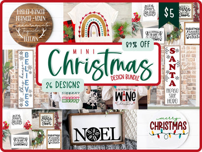 Mini Christmas Design Bundle Bundle So Fontsy Design Shop 