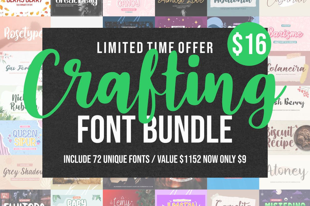 Modern Crafting Bundle with 70+ Fonts | LIMITED TIME OVER - So Fontsy