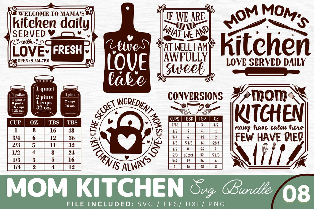 Mom Kitchen SVG Bundle - So Fontsy