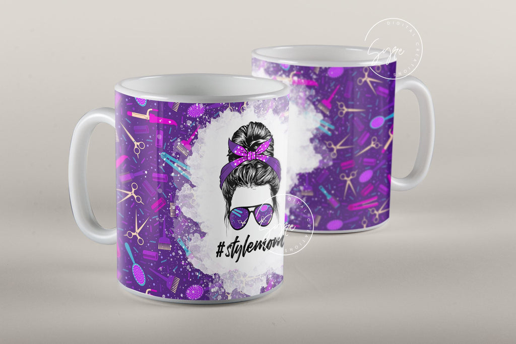 Ready to Ship! Messy Bun Blessed Mama 10 oz Coffee Mug