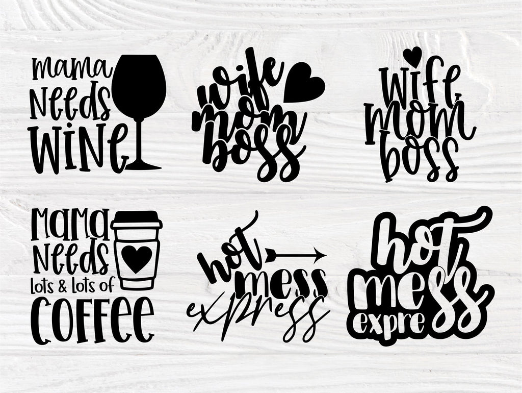 Wine Glass SVG Bundle, Funny wine svg quotes By TonisArtStudio