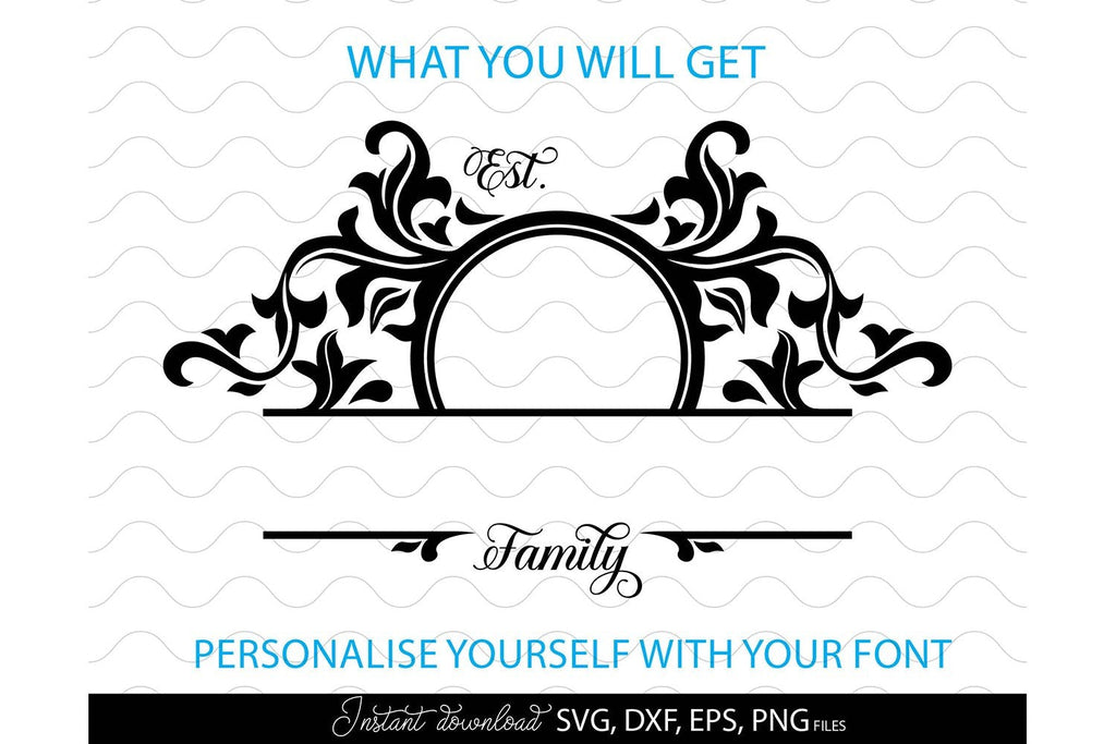 Family monogram SVG, monogram sublimation, wedding monogram