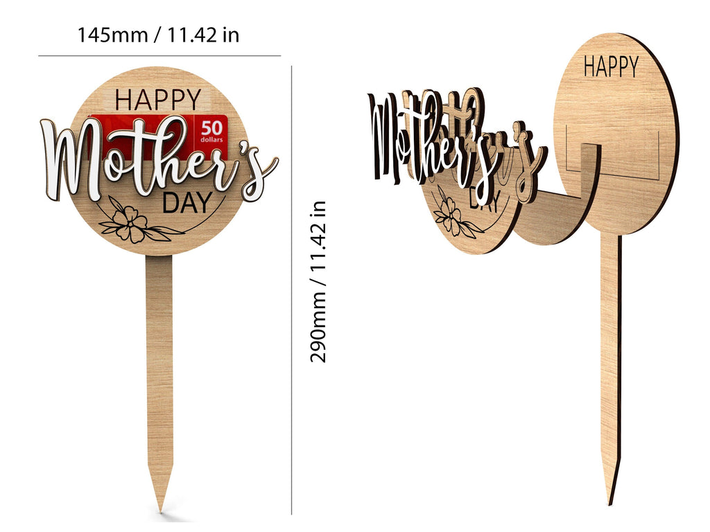 Round Mother's Day Gift Recipe Cutting Board Decoration SVG