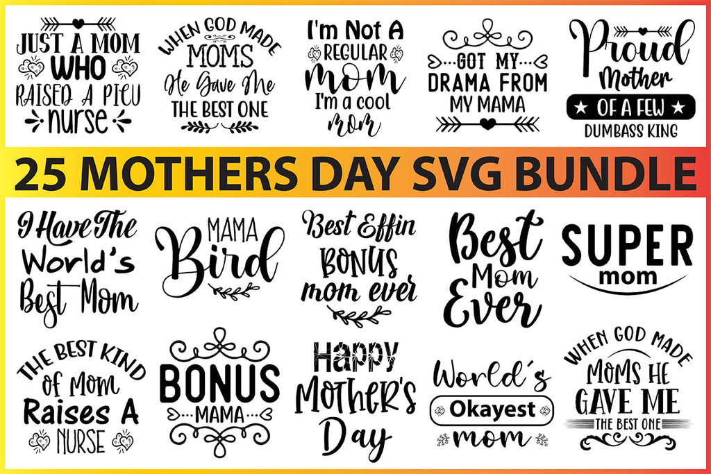 Mothers Day SVG Bundle - So Fontsy