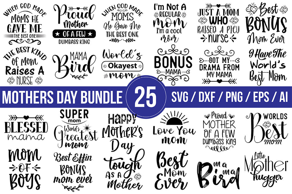Mothers Day SVG Bundle - So Fontsy