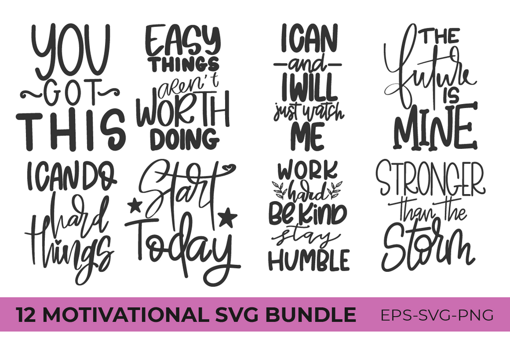 Inspirational Stickers PNGs - So Fontsy