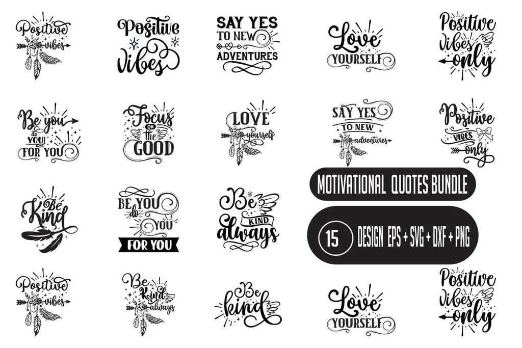 Motivational SVG bundle 15 design - So Fontsy