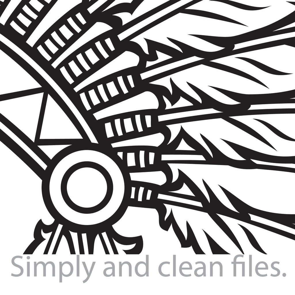 Native American chief headdress. Cut files for Cricut. Clip Art silhouette (eps, svg, pdf, png, dxf, jpeg). - So Fontsy native-american-chief-headdress-cut-files-for-cricut-clip-art-silhouette-eps-svg-pdf-png-dxf-jpeg-so-fontsy