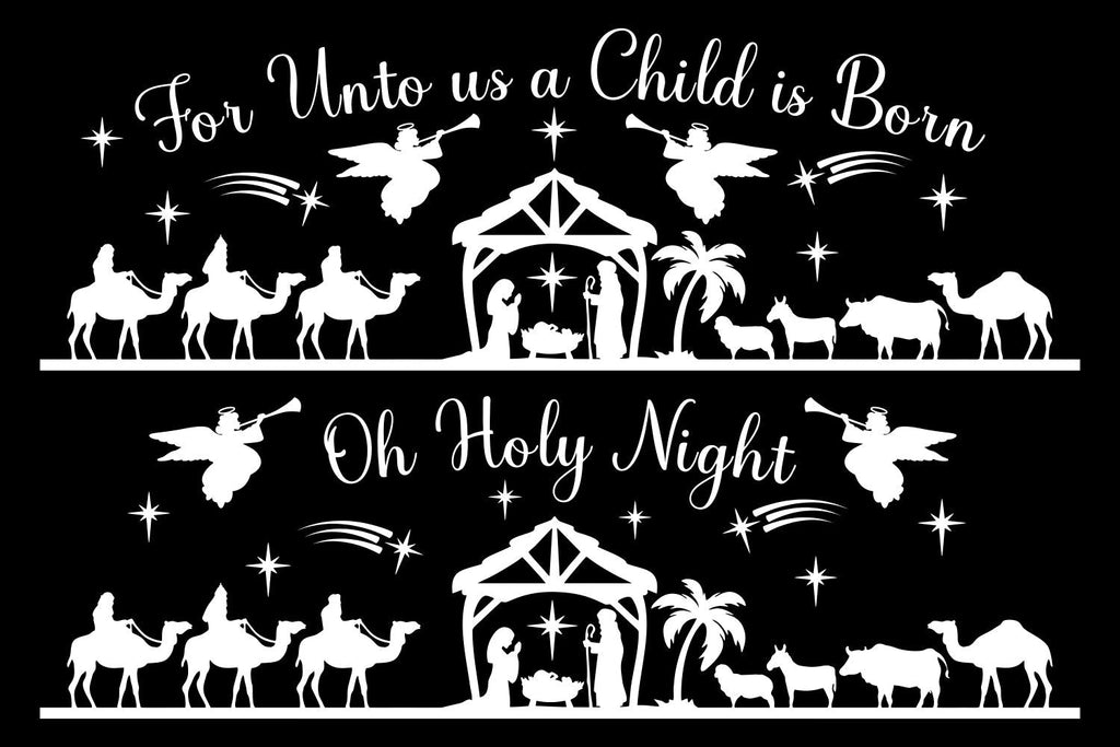 Christmas nativity svg O' holy night svg Christmas quote sayings gift iron  on print Cut Files Cricut Silhouette Digital Vector SVG dxf Png