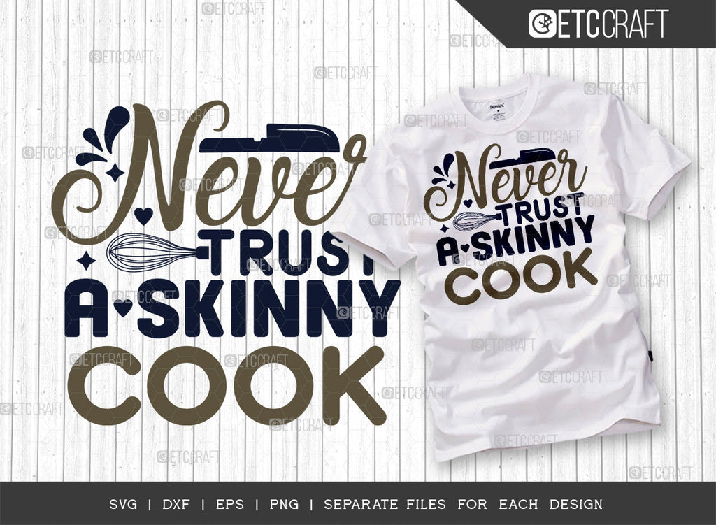 Assiette Décorative Never Trust A Skinny Cook - Céramique Blanche