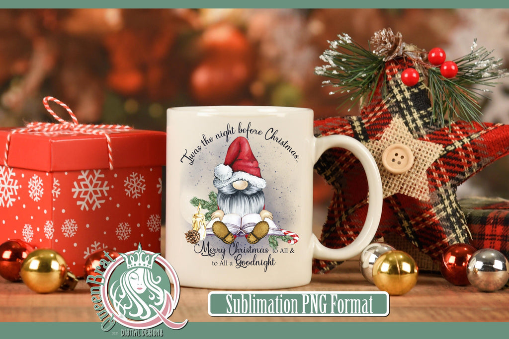 Gnome Ornament Sublimation Design PNG - So Fontsy