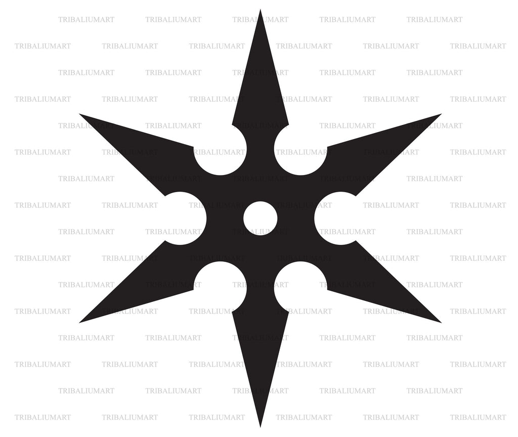 Shuriken stencil set n.1 - Reusable ninja star stencil for