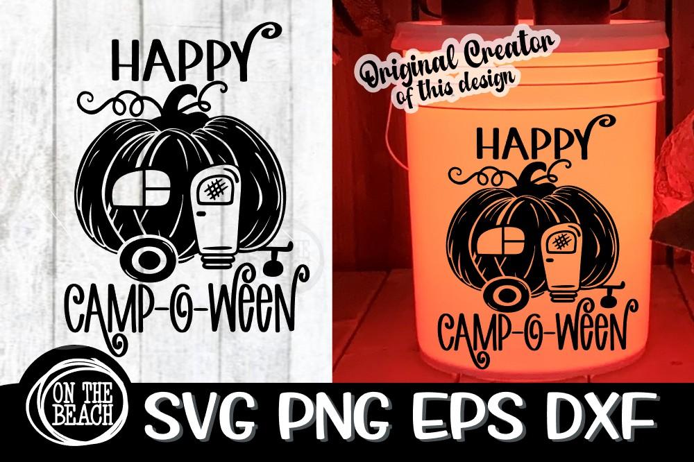 SVG Happy Halloween Camping Bucket SVG PNG EPS DXF So Fontsy