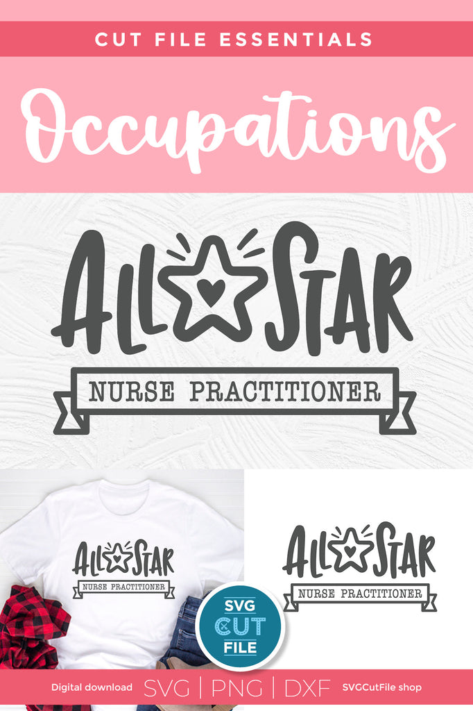 Nurse practitioner svg bundle - So Fontsy