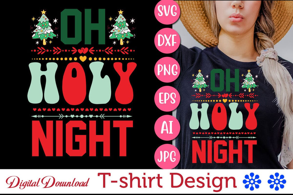Oh Holy Night SVG Cut File - So Fontsy