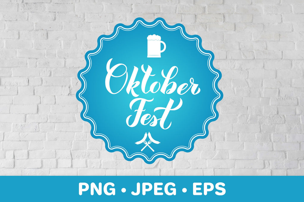 Oktoberfest round sign sublimation design - So Fontsy