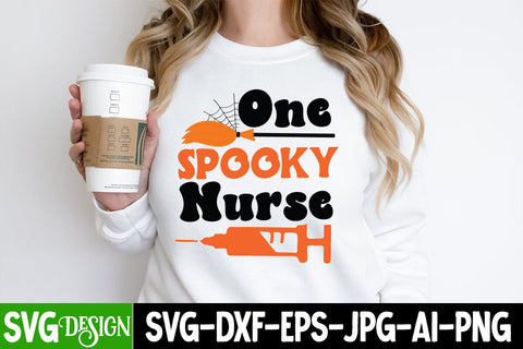 One Spooky Nurse SVG Cut File, One Spooky Nurse Sublimation Design, One Spooky Nurse PNG, Halloween SVG bundle, Halloween Quotes SVG ,Halloween SVG Sublimation Design, Trick or Treat SVG SVG BlackCatsMedia 