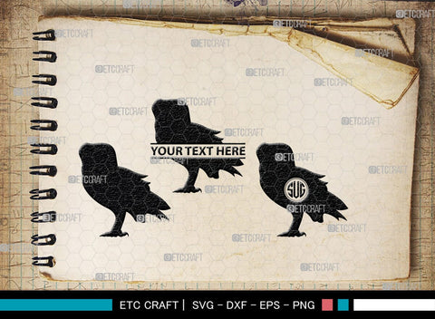 Owl Monogram, Owl Silhouette, Owl SVG, Owl Bird Svg, Bird Svg, Owl Love Svg, Animal Svg, SB00298 SVG ETC Craft