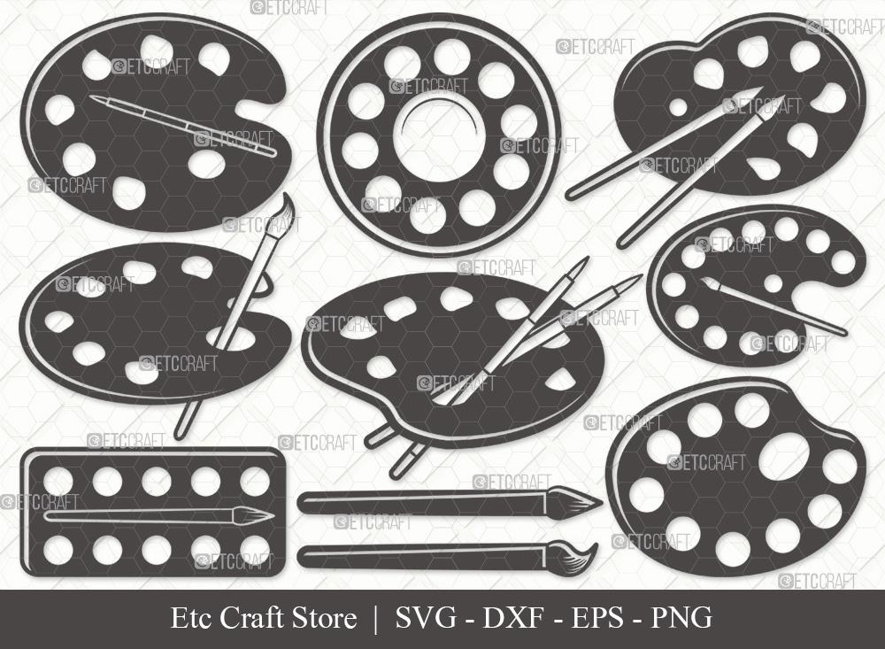 Paint Palette Silhouette SVG Cut File | Paint Svg | Palette Svg ...